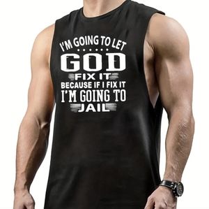 Brand New Graphic Print God Men's Tank